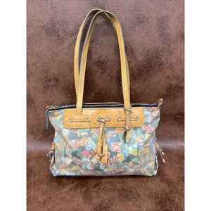 Dooney & Bourke Vintage Candy Rainbow Heart Charm Hobo Satchel Purse Handbag Y2K